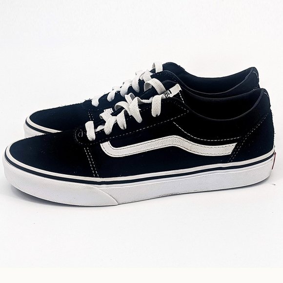 Vans Other - Vans Off The Wall Ward Low Top Skate Shoes Sneakers Black & White Youth 6